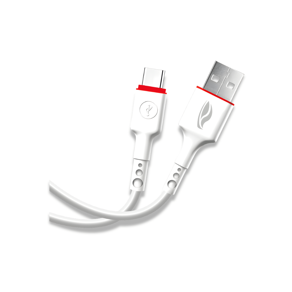 Cabo USB-A p/ USB Tipo-C 1m 3A C3Tech CB-C100WH Branco