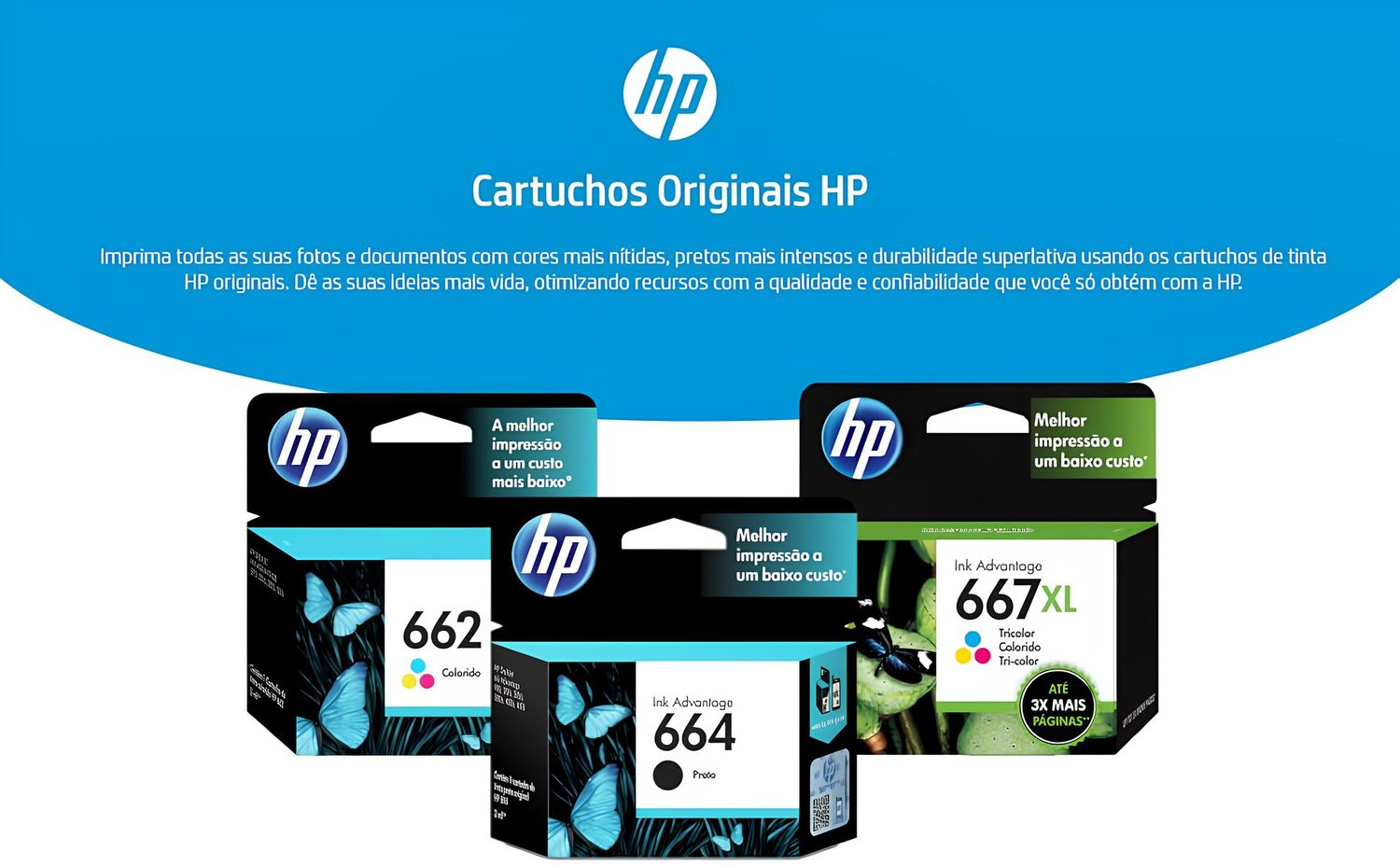 Cartucho HP Original 662 CZ104AB Colorido 2ML Cartucho HP Original 662 CZ104AB Colorido 2ML