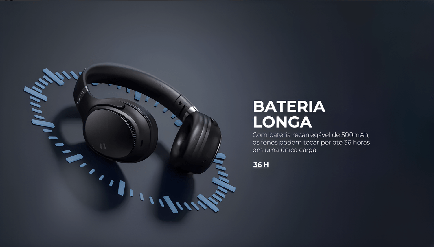 Fone de Ouvido Bluetooth H630BT, Versão 5.3, Som Estéreo, Design Leve – Preto Fone de Ouvido Bluetooth H630BT, Versão 5.3, Som Estéreo, Design Leve – Preto