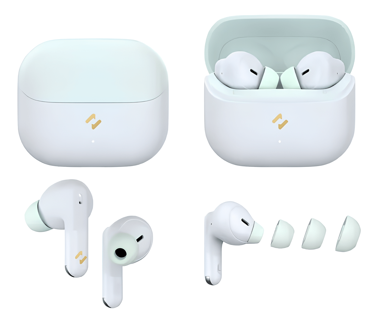 Fone de Ouvido Bluetooth TW982, Conexão Estável, Estojo Compacto – Verde Fone de Ouvido Bluetooth TW982, Conexão Estável, Estojo Compacto – Verde