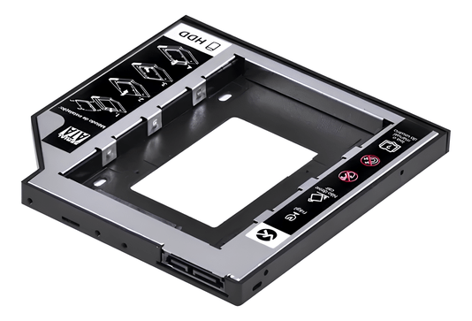 Adaptador Caddy AC-95, 9.5mm, Para HD/SSD 2.5" SATA no Lugar do Leitor de DVD