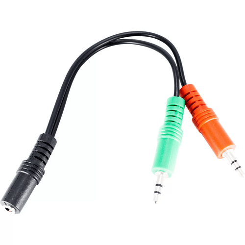 Adaptador De Áudio 2 P2 Macho / P2 Femea 15CM CBPD0027