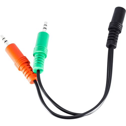 Adaptador De Áudio 2 P2 Macho / P2 Femea 15CM CBPD0027