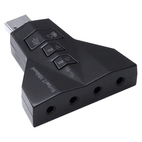 Adaptador Placa De Som USB 4 Portas P2, Vinik A4pusbm, Compatível Com PS3