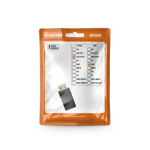Adaptador DisplayPort para HDMI 1.4 Macho x Fêmea Alta Resolução Pluscable
