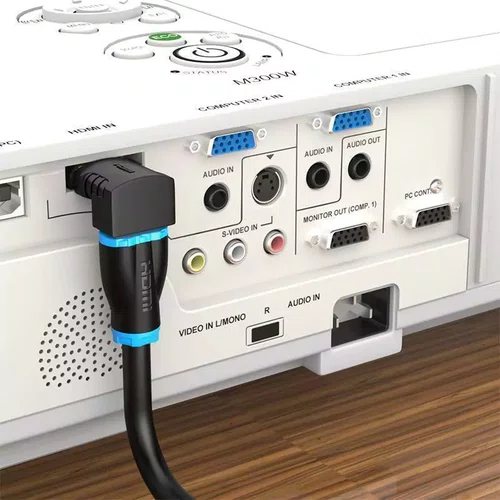 ADAPTADOR HDMI MACHO P/HDMI FEMEA 90º PRETO 4K (3840x2160)