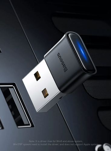Adaptador USB Bluetooth 5.0,sem fio,Preto, Plug And Play,