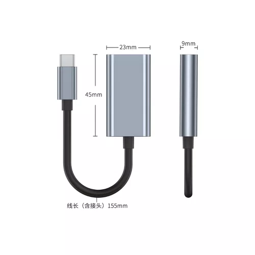 Adaptador USB Tipo-C P/HDMI Fêmea 4K Paralelo Cinza