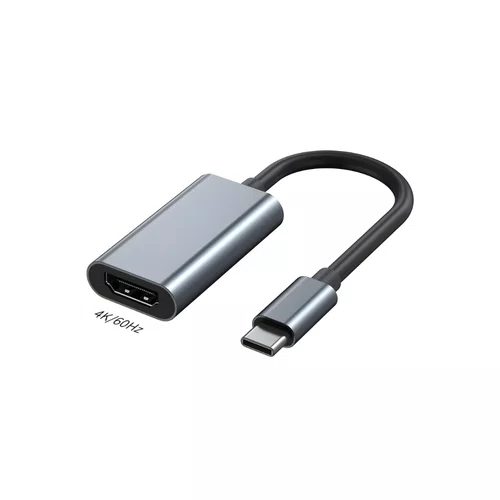 Adaptador USB Tipo-C P/HDMI Fêmea 4K Paralelo Cinza