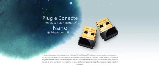 Adaptador Wireless USB 150Mbps Nano TP-Link TL-WN725N