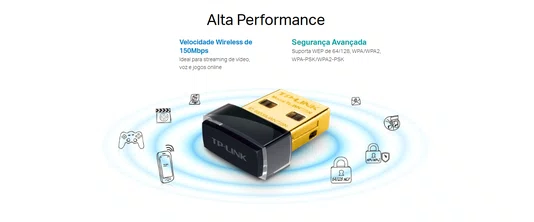 Adaptador Wireless USB 150Mbps Nano TP-Link TL-WN725N