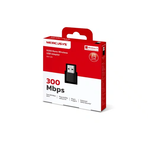 Adaptador Wireless USB 300Mbps Nano Mercusys MA12N