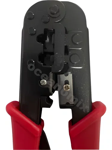 Alicate de Crimpar RJ45 com Catraca HT568R Vermelho – Alta Precisão e Durabilidade