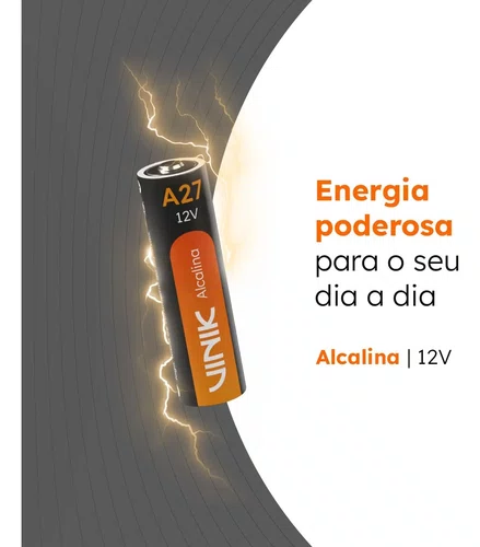 Bateria Alcalina A27 12V Vinik VB27B5 Unidade