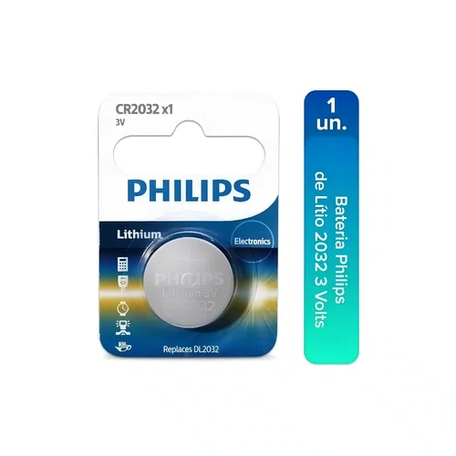 Bateria para Placa Mãe 3V Philips CR2032 Lithium Unidade