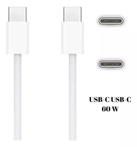 Cabo Compatível iPhone USB-C para USB-C 1m Premium Branco