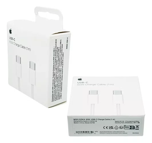 Cabo Compatível iPhone USB-C para USB-C 1m Premium Branco