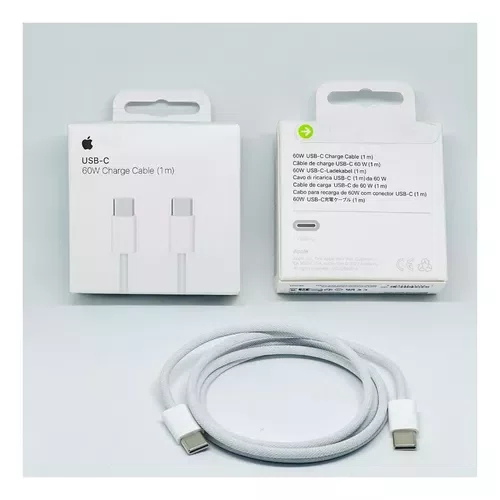 Cabo Compatível iPhone USB-C para USB-C 1m Premium Branco