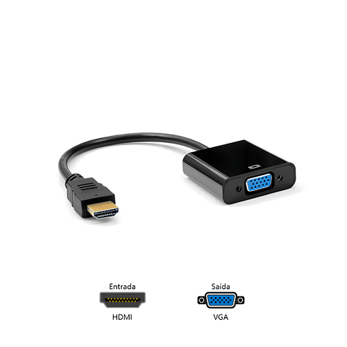 CABO CONVERSOR HDMI M X VGA F ADP-HDMIVGA10BK PLUS CABLE