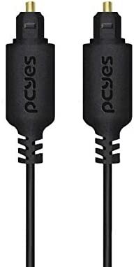 Cabo De Áudio Digital Óptico Toslink 1 Metro POD-1 PRETO - PCYES