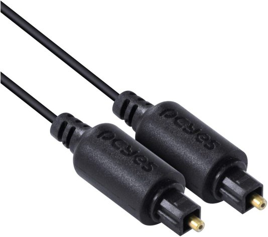 Cabo De Áudio Digital Óptico Toslink 1 Metro POD-1 PRETO - PCYES