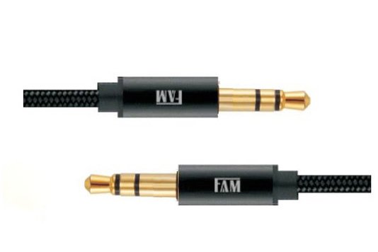 Cabo de Áudio Estéreo P2-P2 FCA-P21 1metro preto - Fam