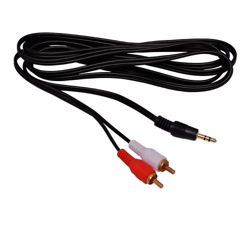 CABO DE AUDIO P2 VINIK MACHO/2RCA MACHO 1.5M PRETO P.CAIXA DE SOM