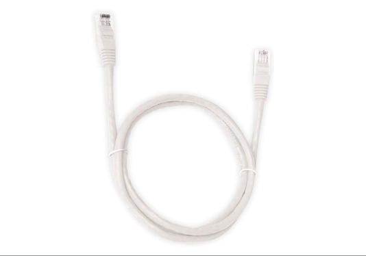 Cabo de Rede PlusCable Branco 1.5Metros PC-ETHU15WH Cat.5E Patch Cord - Conectores RJ45 Capa de PVC