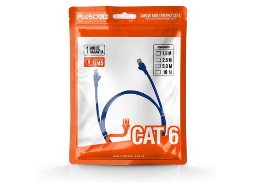 CABO DE REDE PATCH CORD CAT.6 10M PC-ETH6U100BL AZUL