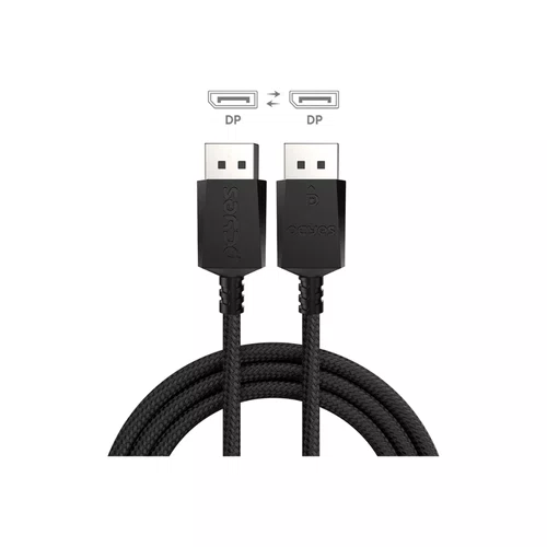 Cabo DisplayPort 2.1 2 Metros Nylon PCYes PDPN2-2 Preto