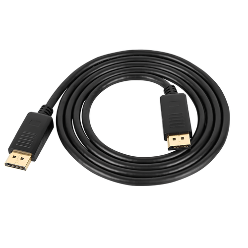Cabo DisplayPort 1.4, 2 Metros, Suporte a 8K, Emborrachado – Preto