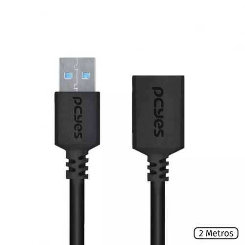 Cabo Extensor PCYES USB 3.0 A M p/ F 2 Metros, PUAMF3-2