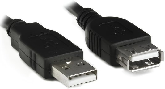 CABO EXTENSOR USB AM/AF 1.8M PRETO PC-USB1802