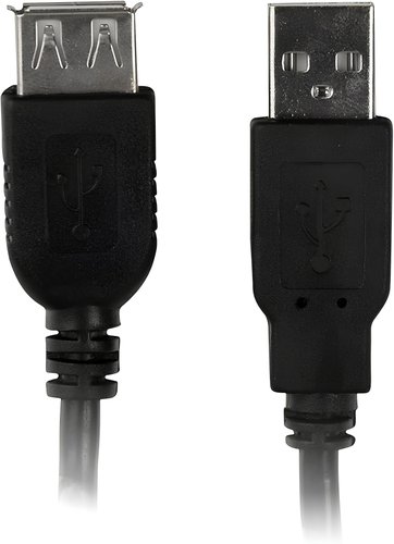 CABO EXTENSOR USB AM/AF 1.8M PRETO PC-USB1802