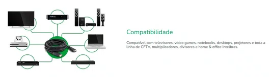 CABO HDMI 3M 2.0 4K CH2030 4142030 PRETO