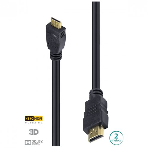 Cabo HDMI/MINI HDMI Áudio E Vídeo 2 Metros H20MM-2 - Vinik