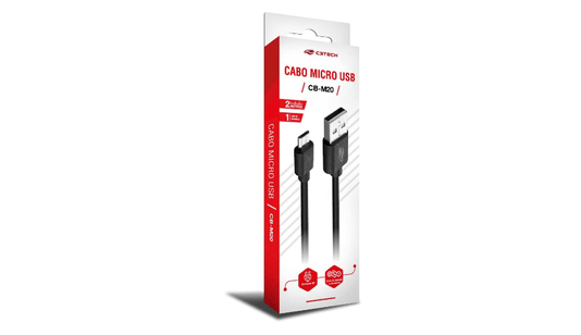 Cabo USB para Micro USB Plus Cable, 1.8 Metros - PC-USB1804