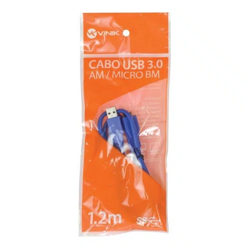Cabo p/HD Externo USB 3.0 AM x Micro USB B 1.2m U3AMBMC-12