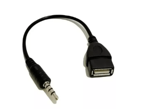 Cabo Áudio Otg P2 X Usb Fêmea Cabo Conversor OTG P2 Macho X Usb Fêmea