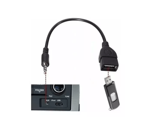 Cabo Áudio Otg P2 X Usb Fêmea Cabo Conversor OTG P2 Macho X Usb Fêmea