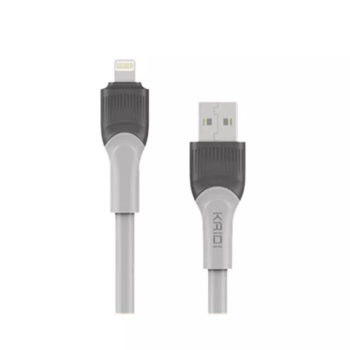 Cabo Reforçado USB P/Lightning 1M 5A 30W Kaidi KD-351A Cinza