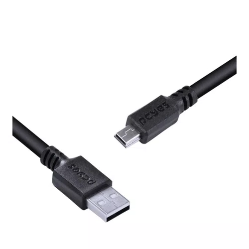 Cabo USB A 2.0 para Mini USB B 2.0 2 Metros Preto PCYes PUANM2-2