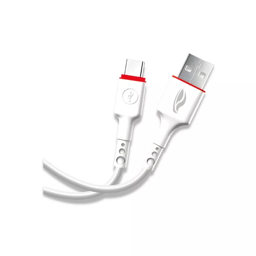 Cabo USB-A p/ USB Tipo-C 1m 3A C3Tech CB-C100WH Branco