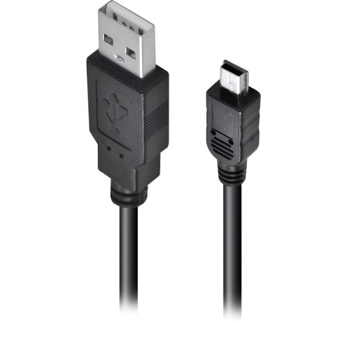 Cabo USB AM para Mini USB 5 Pinos 2 Metros UAM5P-2 – Transferência de Dados e Carregamento Rápido