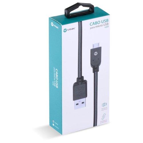 Cabo USB X Micro USB 1 Metro MUSB-1 Preto - Vinik