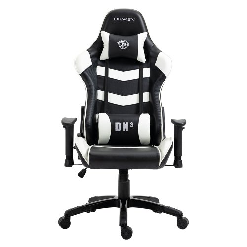 Cadeira Gamer Giratória DN3 Preto/Branco - DRAXEN