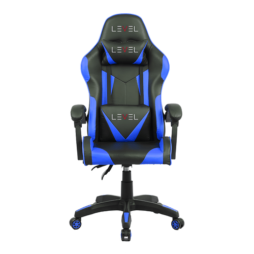 CADEIRA GAMER GIRATORIA LEVEL MODELO LVC01DN PRETOE AZUL
