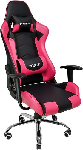 Cadeira Gamer MX7 Giratória Encosto Reclinável Preto/Rosa MGCH-002V1/PK