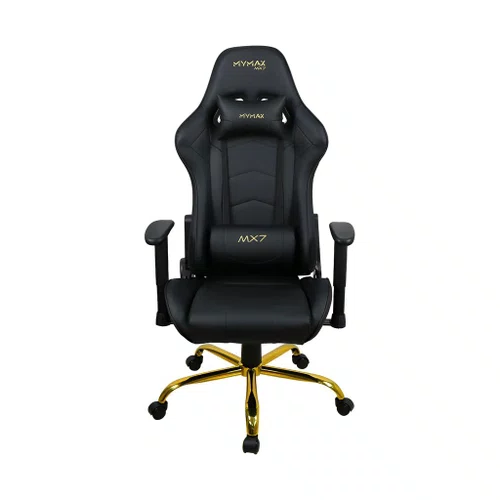 Cadeira Gamer Mymax MX7 Giratória Preto Gold Edition