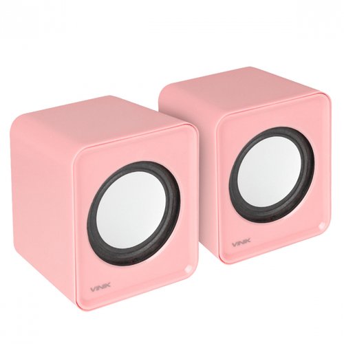Caixa De Som 2.0 USB 2W RMS VS-01 Rosa